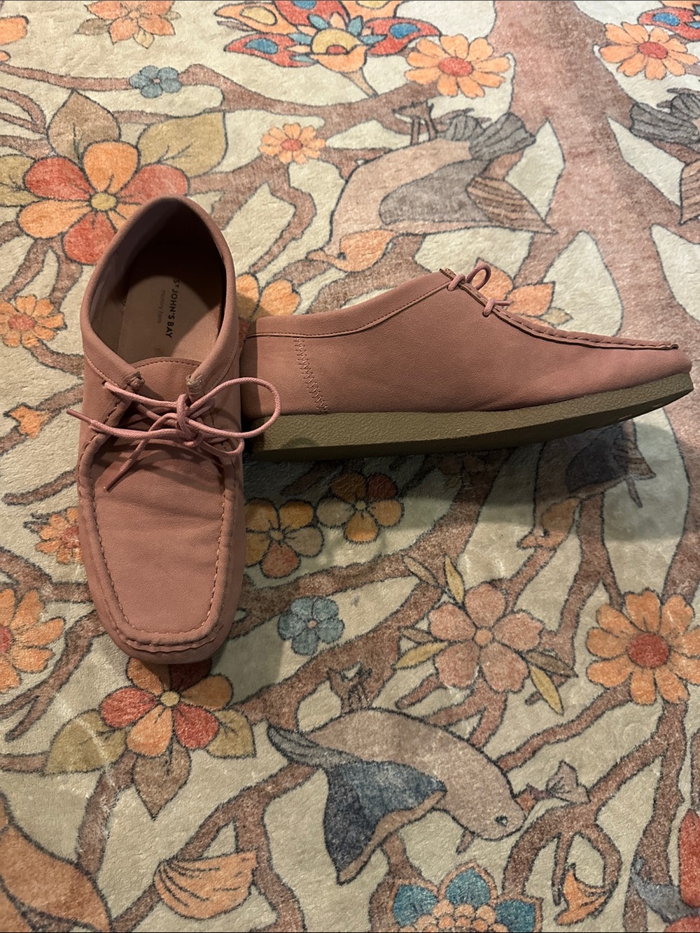 Casual Lace-Up Moc Toe Shoe - Pink